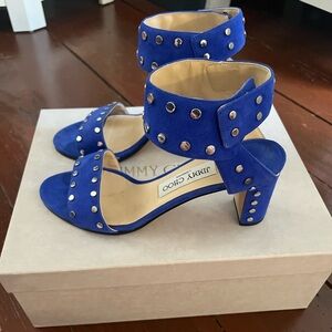 Jimmy Choo Veto 65 Suede Studded Sandals